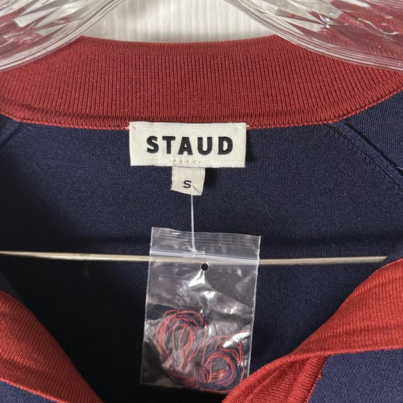 Staud NEW Gene Mini Polo Dress in Navy Sangria S - Picture 6 of 6